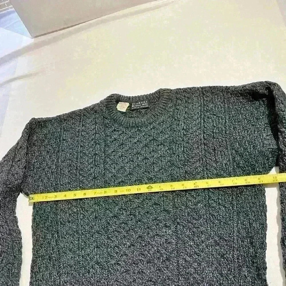 Vintage Blarney Woollen Mills Sweater Wool Fisherman Cable Knit Mens Small - Picture 4 of 7